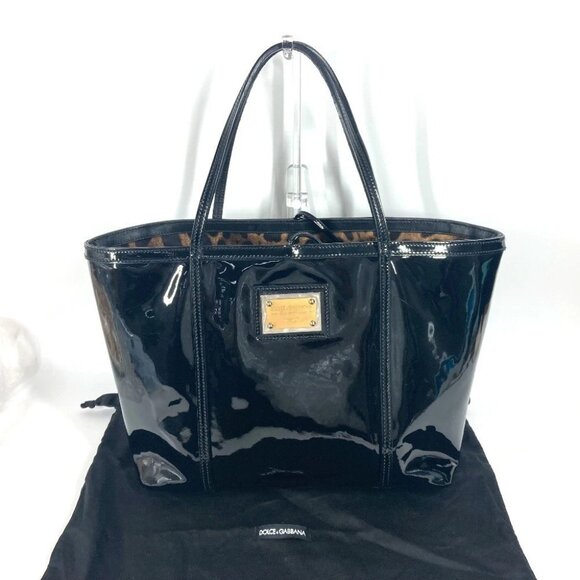 DOLCE & GABBANA Tassel fringe logo Leopard print Shoulder Bag Tote Bag - Picture 1 of 13